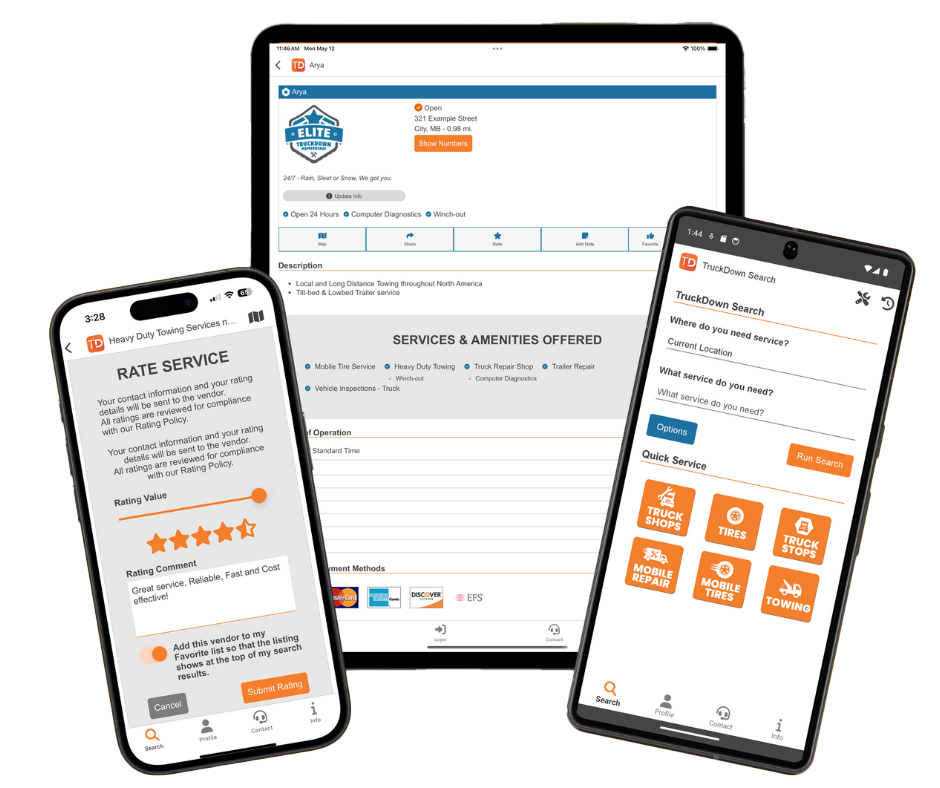 Truckdown Search App